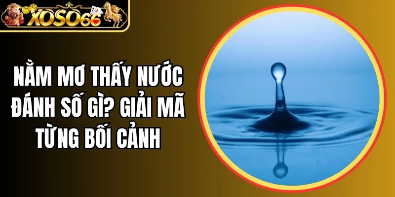 Nằm mơ thấy nước đánh số gì