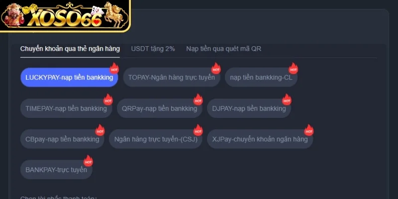 Những loại hình giao dịch đang được hỗ trợ